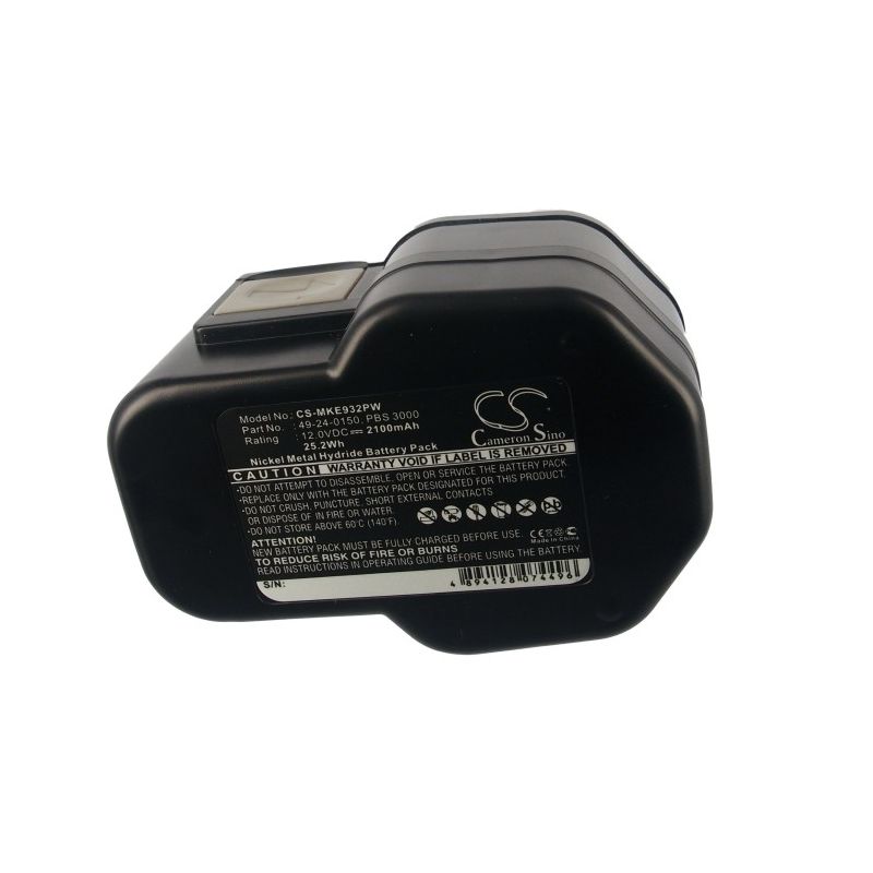 Ni-MH Battery fits Milwaukee, 0502-23, 0502-25, 0502-52 12.0V, 2100mAh Power Tools Cameron Sino Technology Limited