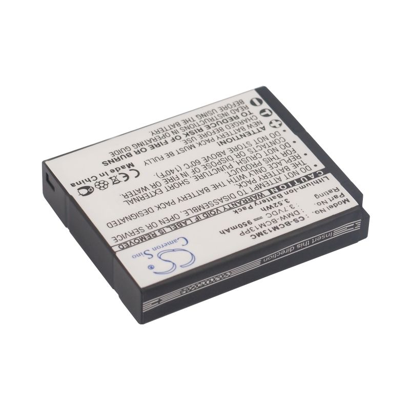 Li-ion Battery fits Panasonic, Lumix Dmc-ft5, Lumix Dmc-ft5a, Lumix Dmc-ft5d 3.7V, 950mAh Camera Cameron Sino Technology Limited