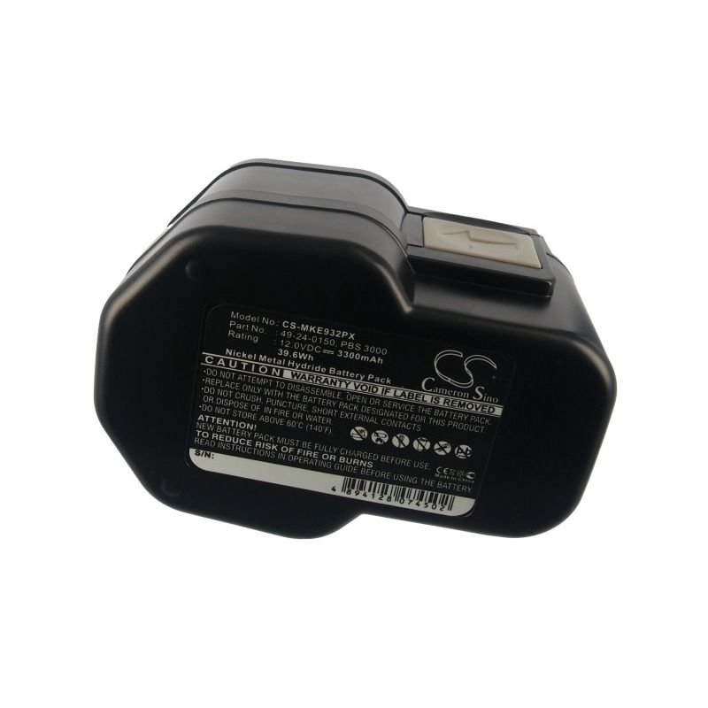 Ni-MH Battery fits Milwaukee, 0502-23, 0502-25, 0502-52 12.0V, 3300mAh Power Tools Cameron Sino Technology Limited