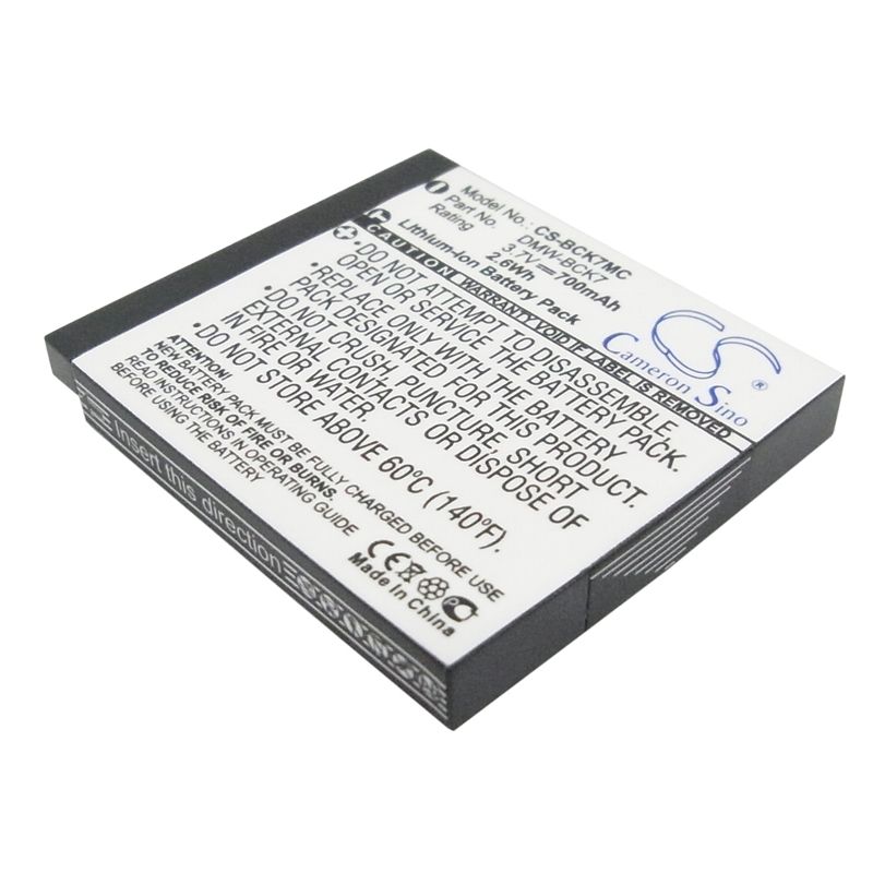 Li-ion Battery Fits Panasonic, Lumix Dmc-fp77, Lumix Dmc-fs14, Lumix Dmc-fs22 3.7v, 700mah Camera Cameron Sino Technology Limited