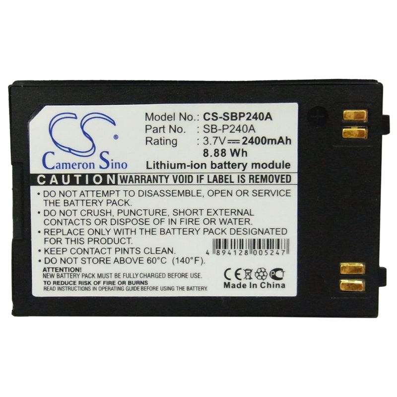 Li-ion Battery fits Samsung, Sc-mm10, Sc-mm10bl, Sc-mm10s 3.7V, 2400mAh Camera Cameron Sino Technology Limited