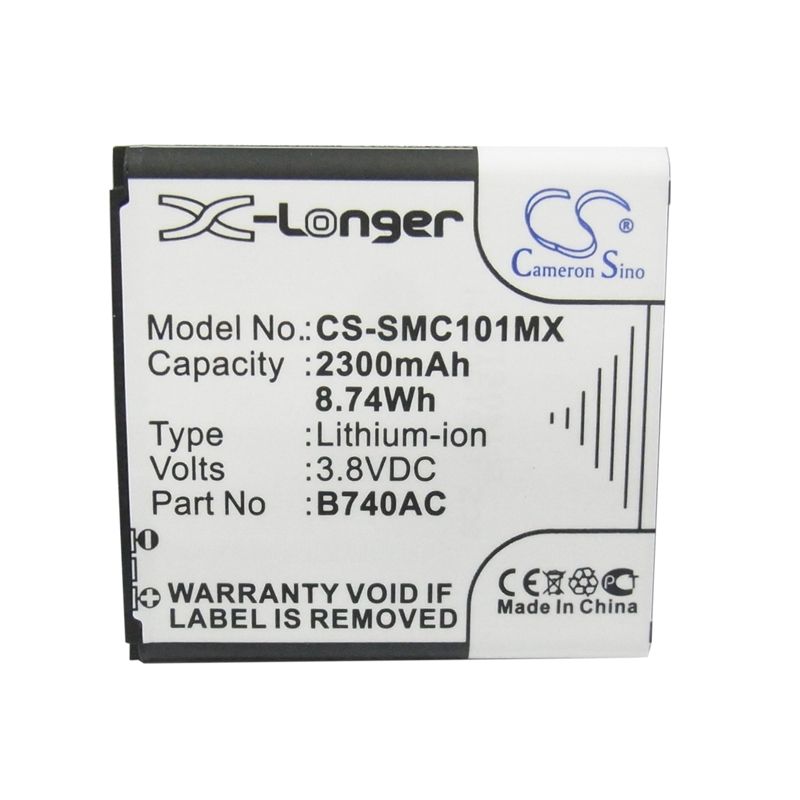 Li-ion Battery fits Samsung, Galaxy K, Galaxy S4 Zoom Lte, Galaxy S4 Zoon 3.8V, 2300mAh Camera Cameron Sino Technology Limited