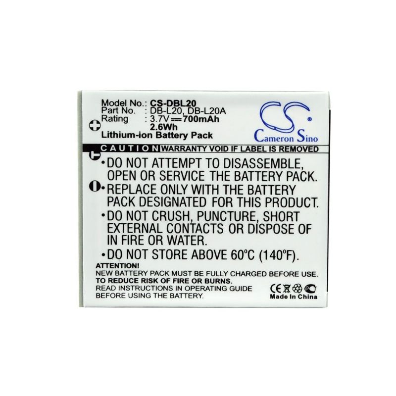 Li-ion Battery Fits Sanyo, Xacti Dmx-c1, Xacti Dmx-c4(d), Xacti Dmx-c4(l) 3.7v, 700mah Camera Cameron Sino Technology Limited