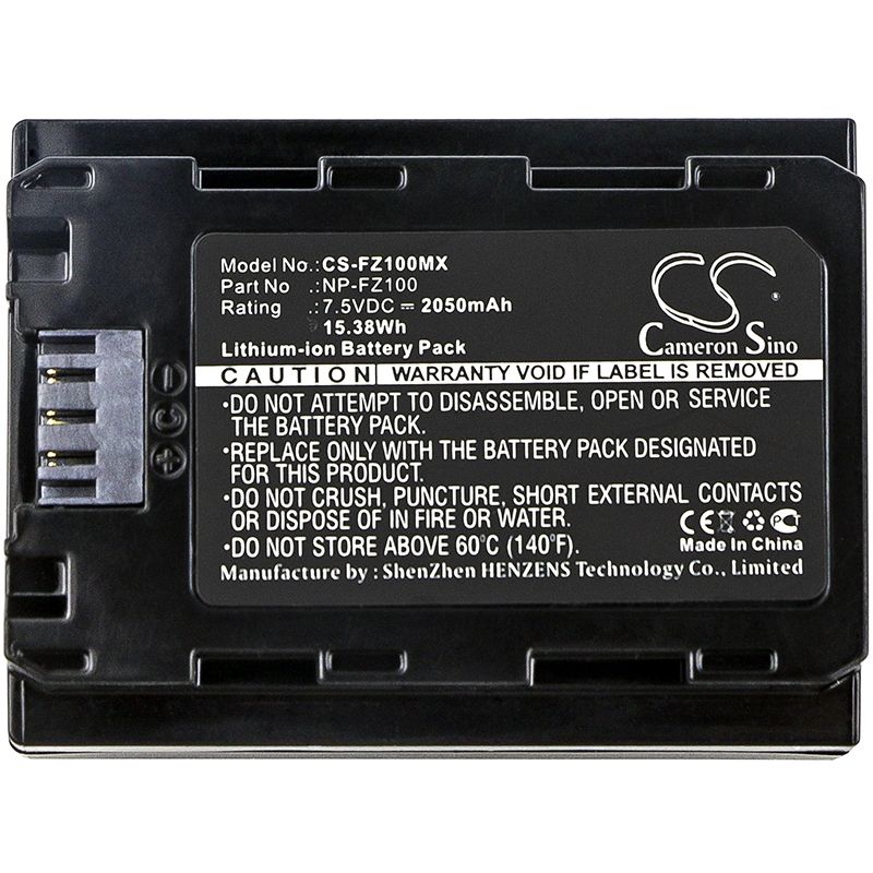 Li-ion Battery Fits Sony, A7 Mark 3, A7r Mark 3, Alpha A7 Iii 7.5v, 2050mah Camera Cameron Sino Technology Limited