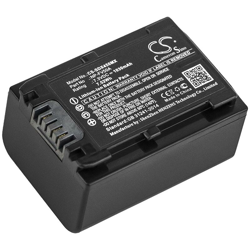Li-ion Battery fits Sony, Fdr-ax33, Fdr-ax40, Fdr-ax45 7.3V, 1030mAh Camera Cameron Sino Technology Limited