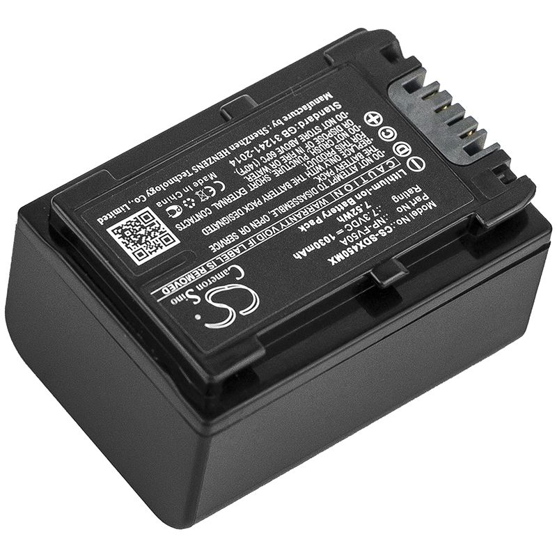 Li-ion Battery fits Sony, Fdr-ax33, Fdr-ax40, Fdr-ax45 7.3V, 1030mAh Camera Cameron Sino Technology Limited
