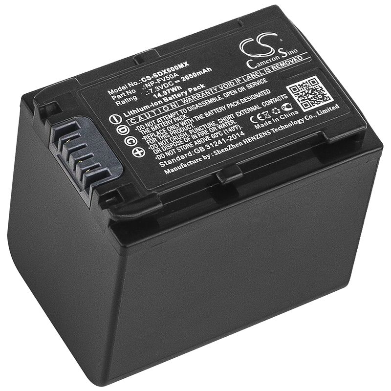 Li-ion Battery fits Sony, Fdr-ax33, Fdr-ax40, Fdr-ax45 7.3V, 2050mAh Camera Cameron Sino Technology Limited