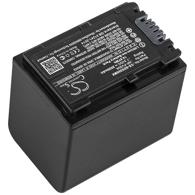 Li-ion Battery fits Sony, Fdr-ax33, Fdr-ax40, Fdr-ax45 7.3V, 2050mAh Camera Cameron Sino Technology Limited