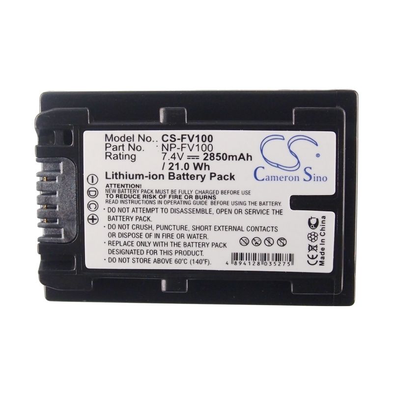 Li-ion Battery fits Sony, Dcr-sr100, Dcr-sr300, Dcr-sr60 7.4V, 2850mAh Camera Cameron Sino Technology Limited