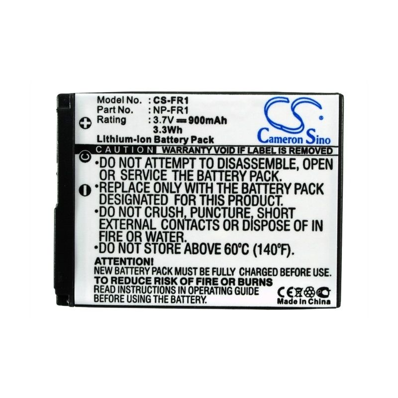 Li-ion Battery fits Sony, Cyber-shot Dsc-f88, Cyber-shot Dsc-p100, Cyber-shot Dsc-p100/l 3.7V, 900mAh Camera Cameron Sino Technology Limited