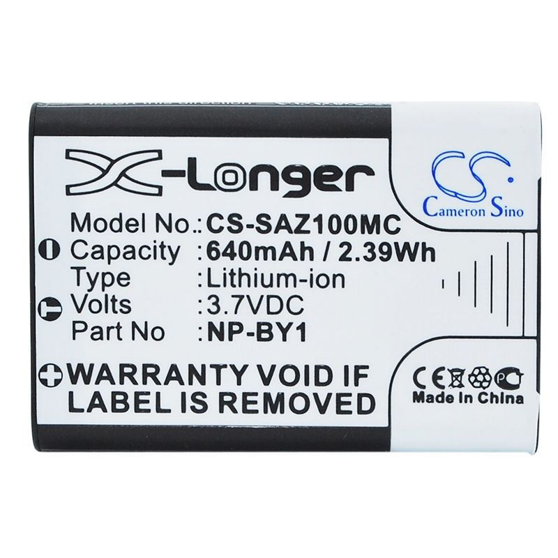 Li-ion Battery Fits Sony, Action Cam Mini Az1, Hdr-az1, Hdr-az1/w 3.7v, 640mah Camera Cameron Sino Technology Limited