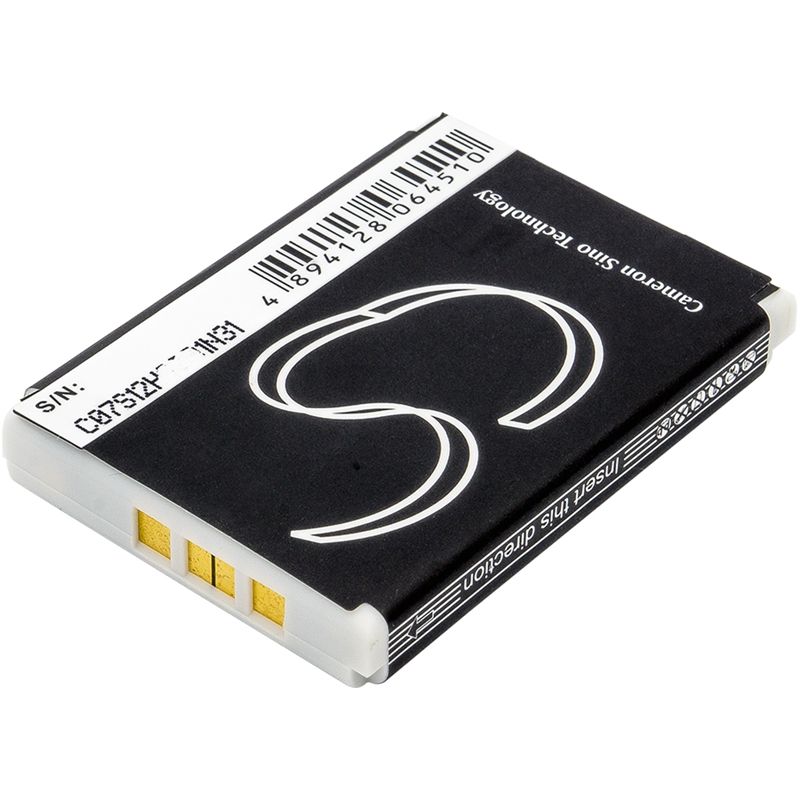 Li-ion Battery fits Spare, H720, Minidvr 3, 3.7V, 1200mAh Camera Cameron Sino Technology Limited
