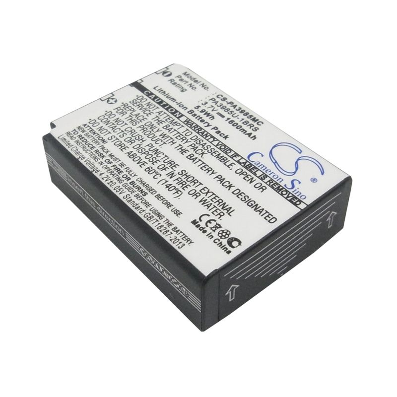 Li-ion Battery Fits Toshiba, Camileo X200, Camileo X400, Camileo X416 Hd 3.7v, 1600mah Camera Cameron Sino Technology Limited