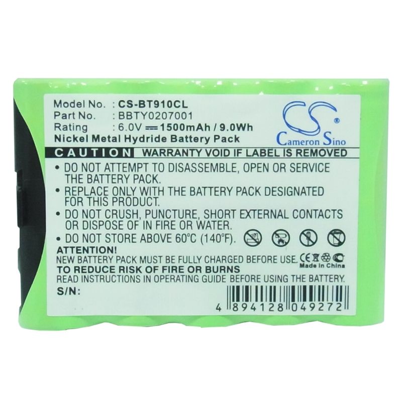 Ni-MH Battery fits At&t, 24896, 84020, Stb-910 6.0V, 1500mAh Cordless Phone Cameron Sino Technology Limited