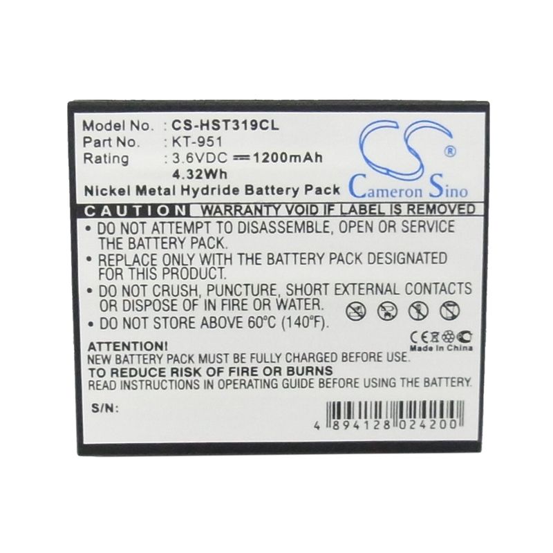 Ni-MH Battery fits Europhone, 56812, Hagenuk, Digicell 3.6V, 1200mAh Cordless Phone Cameron Sino Technology Limited