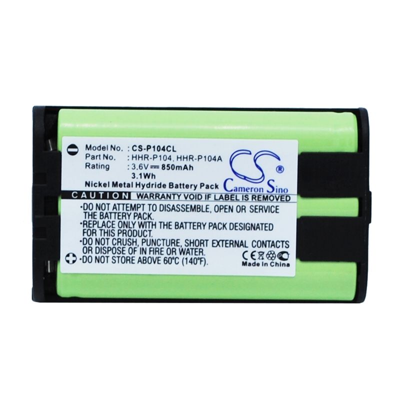 Ni-mh Battery Fits Panasonic HHR-P104, Ge, Tl26411, 3.6v, 850mah Cordless Phone Cameron Sino Technology Limited