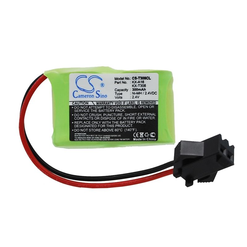 Ni-MH Battery fits Panasonic, Kx-a16, Kx-t1232, Kx-t123210 2.4V, 300mAh Cordless Phone Cameron Sino Technology Limited