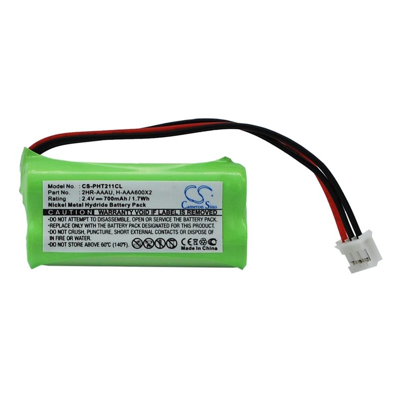Ni-MH Battery fits Philips, 215 Quattro, Aleor 300, Dect 211 2.4V, 700mAh Cordless Phone Cameron Sino Technology Limited