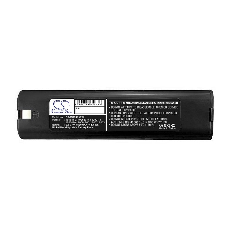 Ni-mh Battery Fits Makita, 4000, 4093d, 4093dw 9.6v, 1500mah Power Tools Cameron Sino Technology Limited