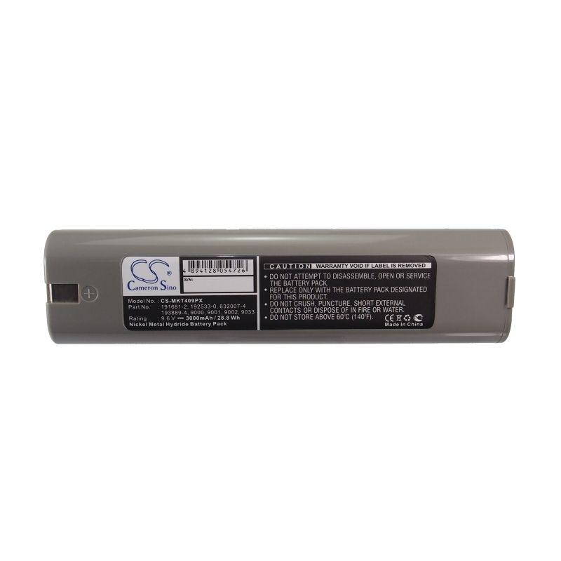 Ni-mh Battery Fits Makita, 4000, 4093d, 4093dw 9.6v, 3000mah Power Tools Cameron Sino Technology Limited