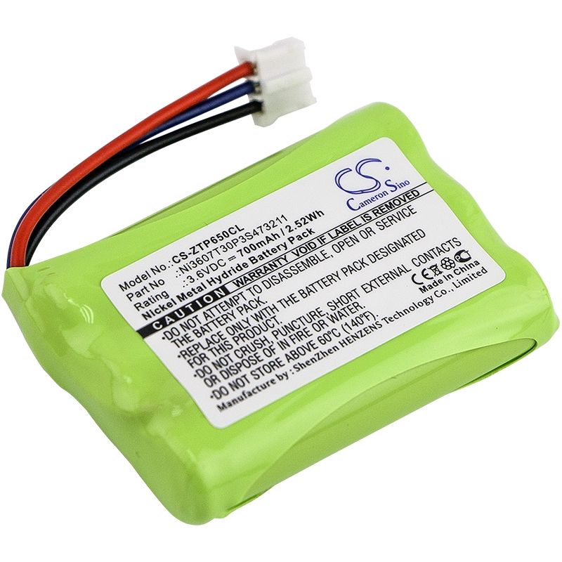 Ni-MH Battery fits Zte, Wp650, Wp850 3.6V, 700mAh Cordless Phone Cameron Sino Technology Limited