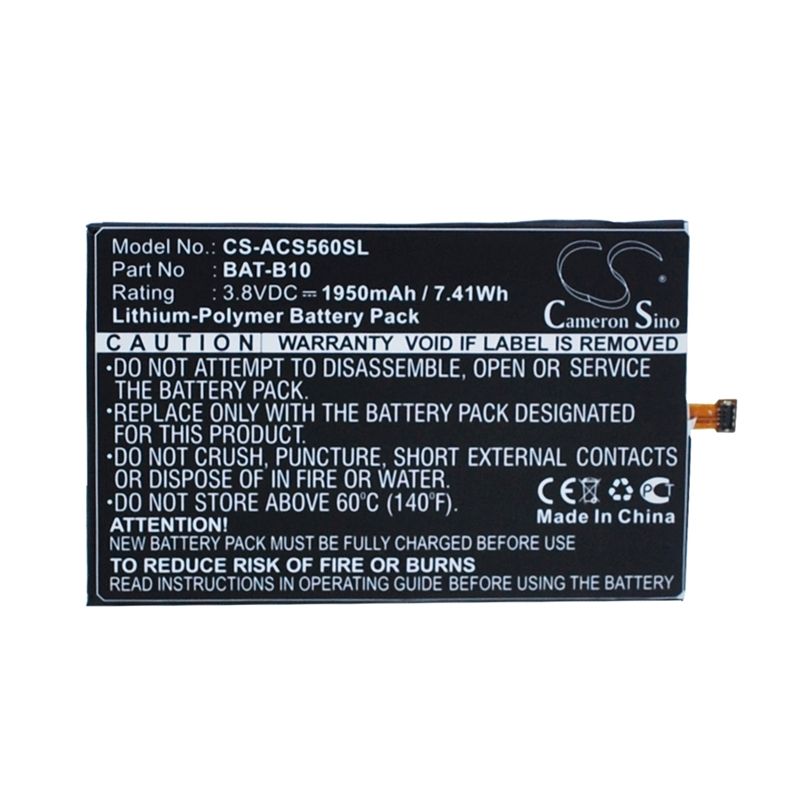 Li-Polymer Battery fits Acer, liquid jade, liquid jadeplus, s55 3.8V, 1950mAh Mobile & SmartPhone Cameron Sino Technology Limited