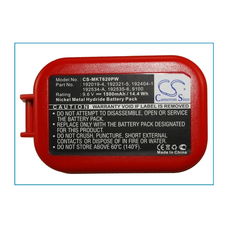 Ni-mh Battery Fits Makita, 1022dw, 6014dw, 6200d 9.6v, 1500mah Power Tools Cameron Sino Technology Limited
