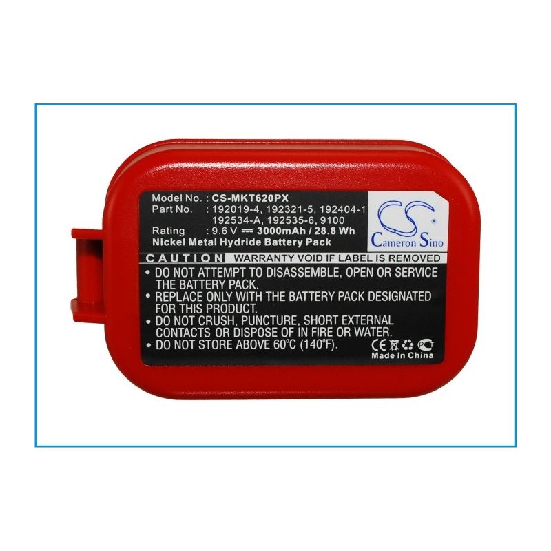 Ni-mh Battery Fits Makita, 1022dw, 6014dw, 6200d 9.6v, 3000mah Power Tools Cameron Sino Technology Limited