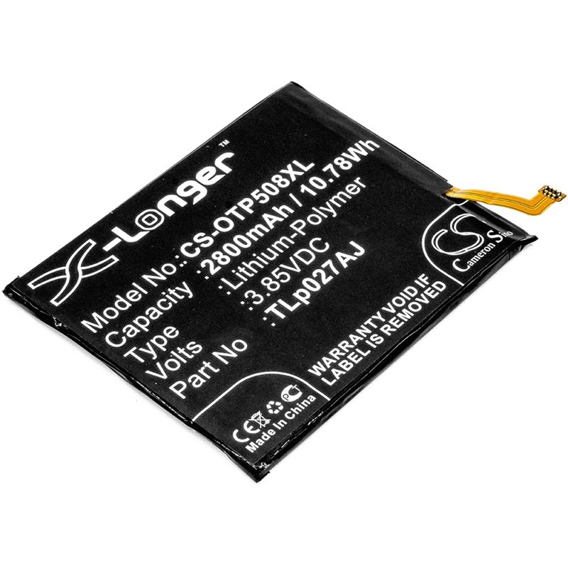 Li-Polymer Battery fits Alcatel, 5085d, 5085g, a5 3.85V, 2800mAh Mobile & SmartPhone Cameron Sino Technology Limited