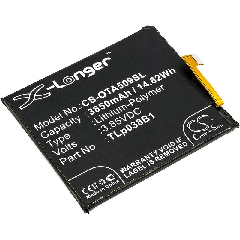 Li-Polymer Battery fits Alcatel, 5090y, 7071d, 7071dx 3.85V, 3850mAh Mobile & SmartPhone Cameron Sino Technology Limited