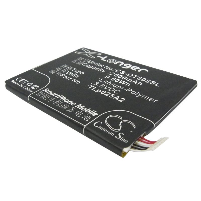 Li-polymer Battery Fits Alcatel, 7046t,7048, 7048a 3.8v, 2500mah Mobile & SmartPhone Cameron Sino Technology Limited