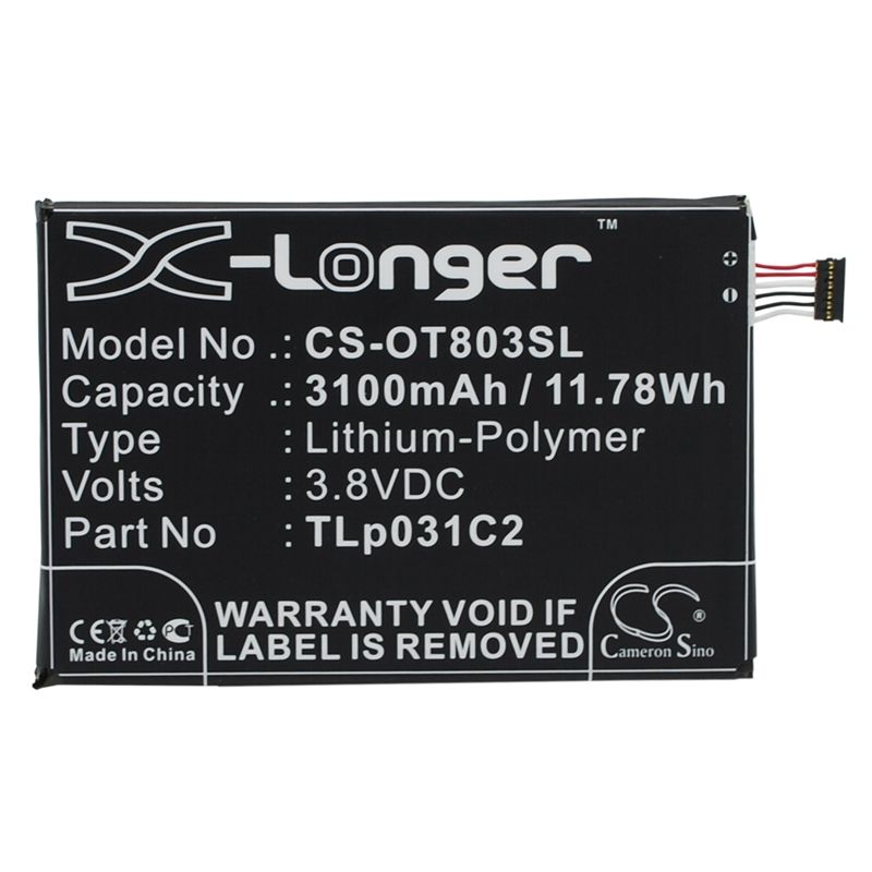 Li-Polymer Battery fits Alcatel, m811, m812, m812c 3.8V, 3100mAh Mobile & SmartPhone Cameron Sino Technology Limited