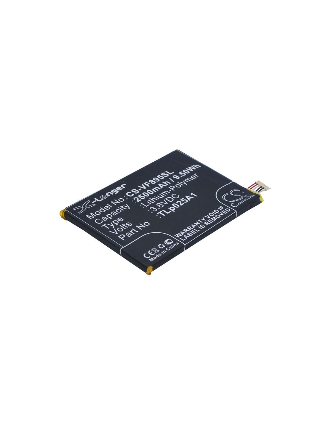 Li-Polymer Battery fits Alcatel, one touch pop 2 5.0, ot-7043, ot-7043a 3.8V, 2500mAh Mobile & SmartPhone Cameron Sino Technology Limited