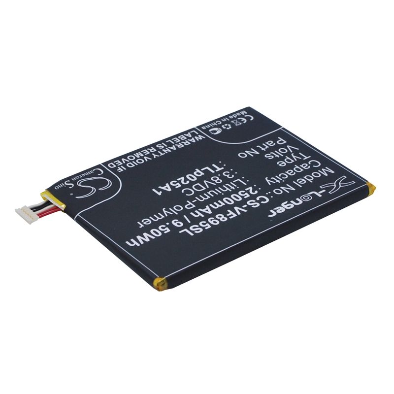 Li-Polymer Battery fits Alcatel, one touch pop 2 5.0, ot-7043, ot-7043a 3.8V, 2500mAh Mobile & SmartPhone Cameron Sino Technology Limited