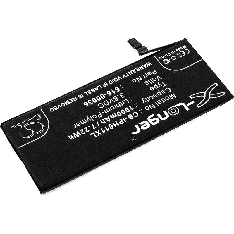 Li-polymer Battery Fits Apple, A1633, A1688, A1691 3.8v, 1900mah Mobile & SmartPhone Cameron Sino Technology Limited