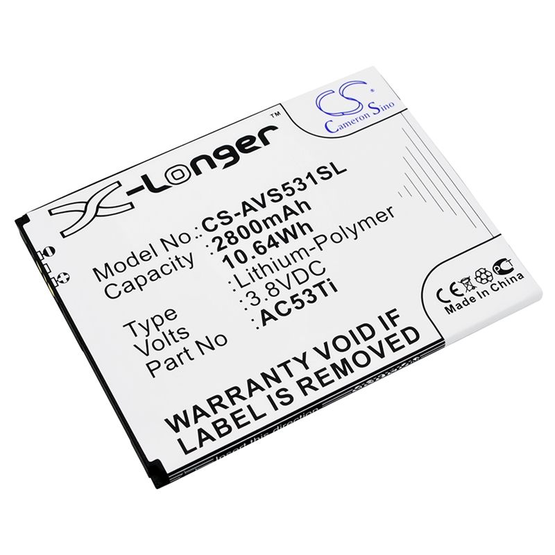 Li-Polymer Battery fits Archos, 53 titanium 3.8V, 2800mAh Communications Cameron Sino Technology Limited (Suspended)