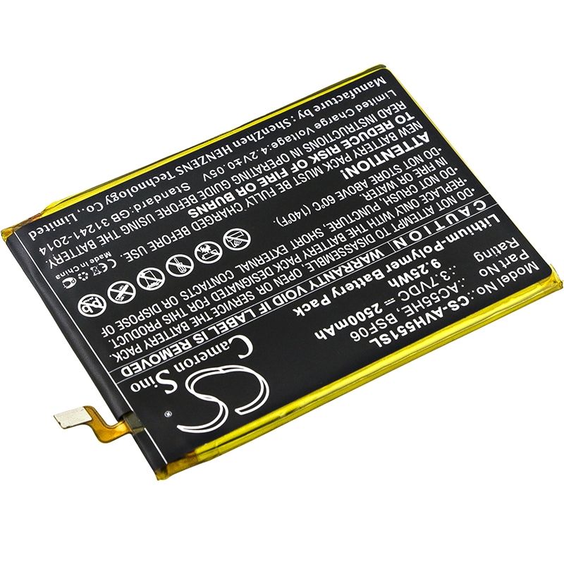 Li-Polymer Battery fits Archos, 55 helium ultra, a55 helium 3.7V, 2500mAh Mobile & SmartPhone Cameron Sino Technology Limited