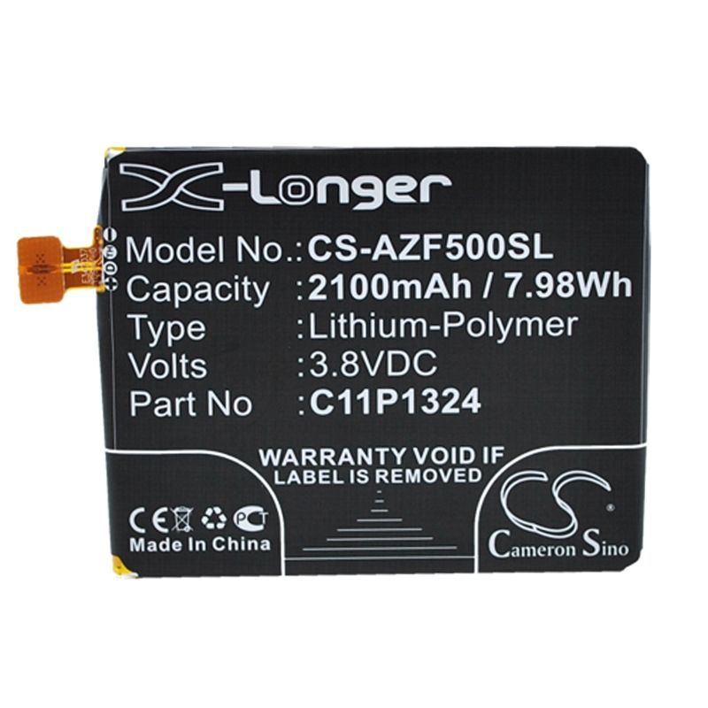 Li-polymer Battery Fits Asus, A500cg, A500kl, A501 3.8v, 2100mah Mobile & SmartPhone Cameron Sino Technology Limited