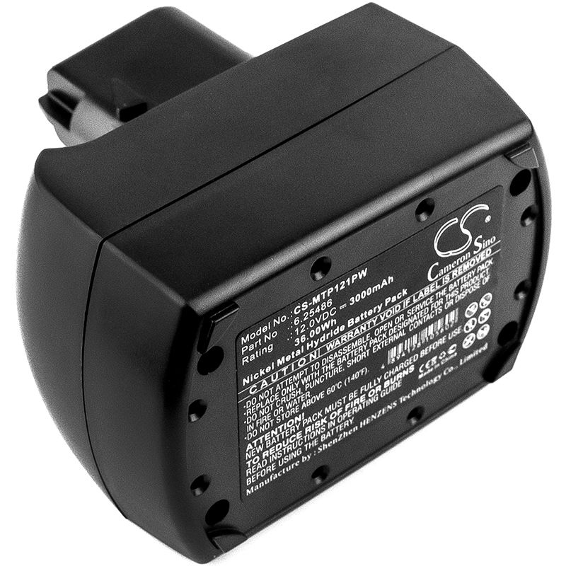 Ni-mh Battery Fits Metabo, Bs 12 Sp, Bsz 12, Bsz 12 Impuls 12.0v, 3000mah Power Tools Cameron Sino Technology Limited
