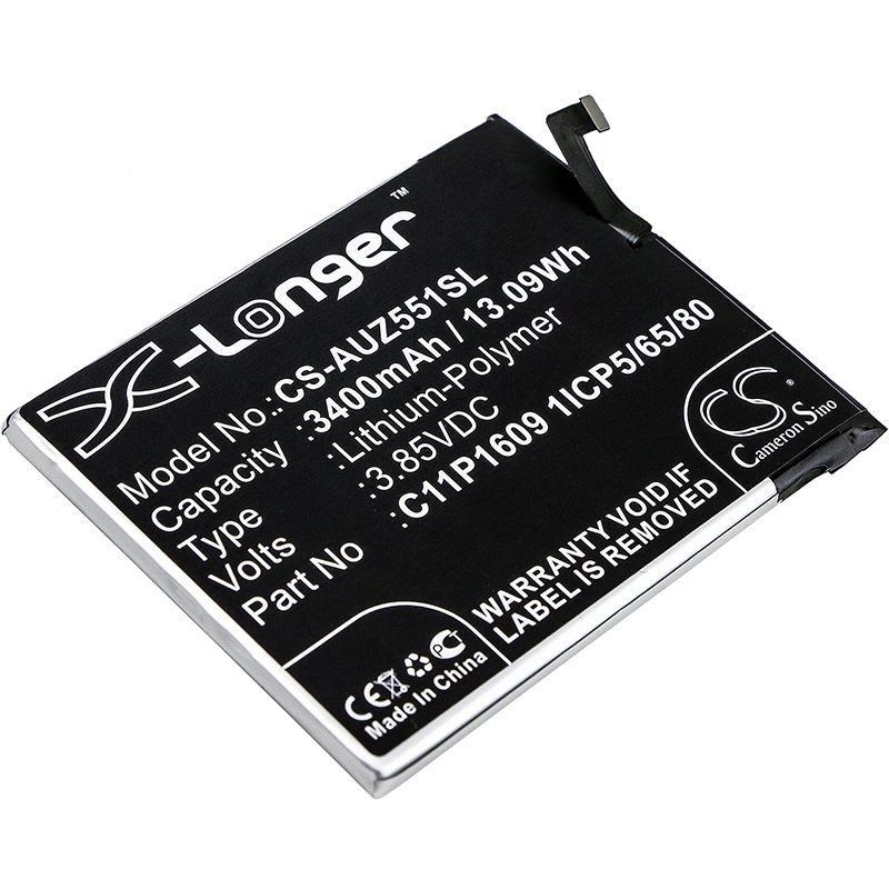 Li-Polymer Battery fits Asus, x00dda, z00dda, zc553kl 3.85V, 3400mAh Mobile & SmartPhone Cameron Sino Technology Limited