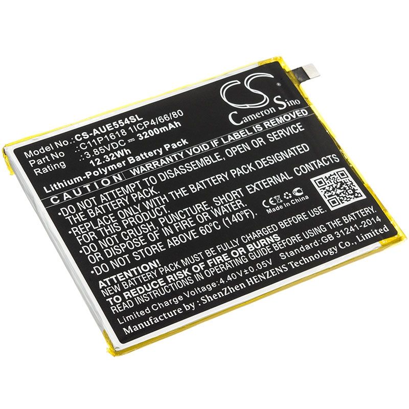 Li-polymer Battery Fits Asus, Ze554kl, Zenfone 4 3.85v, 3200mah Mobile & SmartPhone Cameron Sino Technology Limited