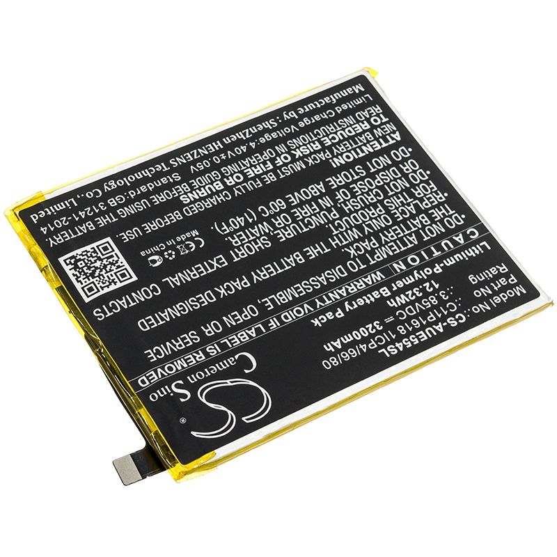 Li-polymer Battery Fits Asus, Ze554kl, Zenfone 4 3.85v, 3200mah Mobile & SmartPhone Cameron Sino Technology Limited