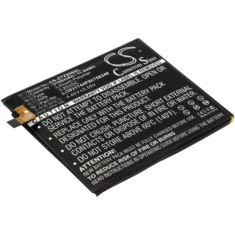 Li-polymer Battery Fits At&t, Blade Spark, Z971, Zte 3.85v, 3100mah Mobile & SmartPhone Cameron Sino Technology Limited