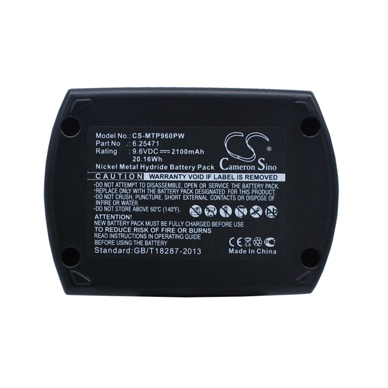 Ni-MH Battery fits Metabo, Bs 9.6, Bs9.6, Bsp9.6 9.6V, 2100mAh Power Tools Cameron Sino Technology Limited