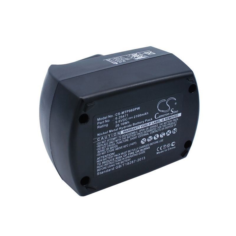 Ni-MH Battery fits Metabo, Bs 9.6, Bs9.6, Bsp9.6 9.6V, 2100mAh Power Tools Cameron Sino Technology Limited
