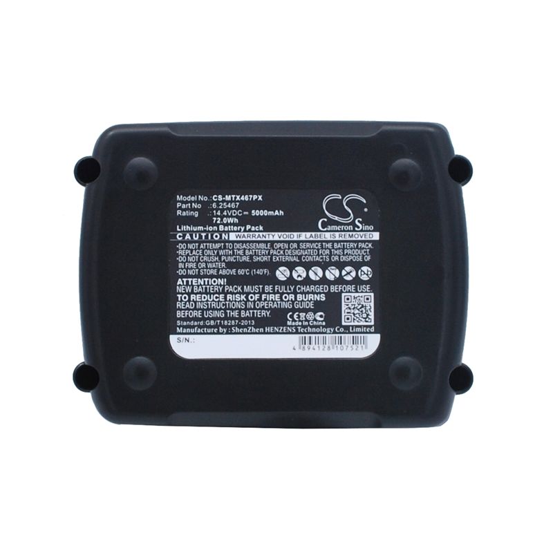 Li-ion Battery fits Metabo, Bs 14.4 6.02105.50, Bs 14.4 6.02105.51, Bs 14.4 Lt Compact 6.02137.55 14.4V, 5000mAh Power Tools Cameron Sino Technology Limited