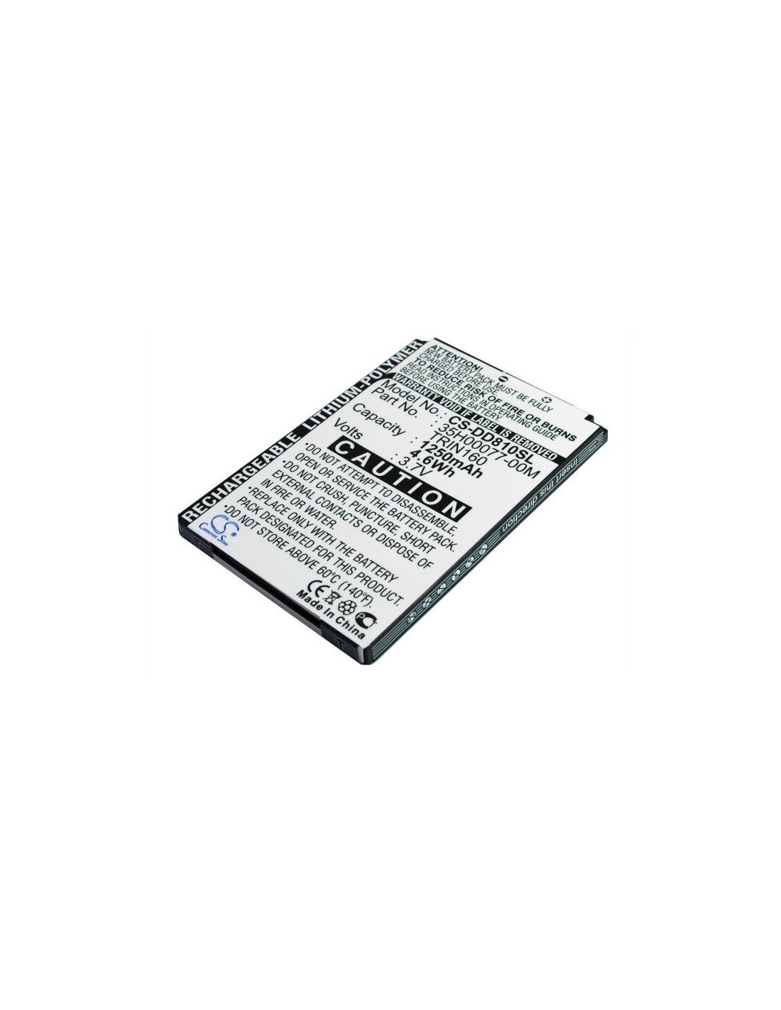 Li-Polymer Battery fits Audiovox, ppc6800, ppc-6800, vx6800 3.7V, 1250mAh Mobile & SmartPhone Cameron Sino Technology Limited