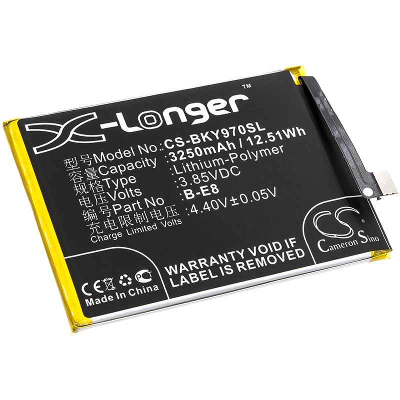 Li-Polymer Battery fits Bbk, v1813, v1813a, v1813t 3.85V, 3250mAh Mobile & SmartPhone Cameron Sino Technology Limited