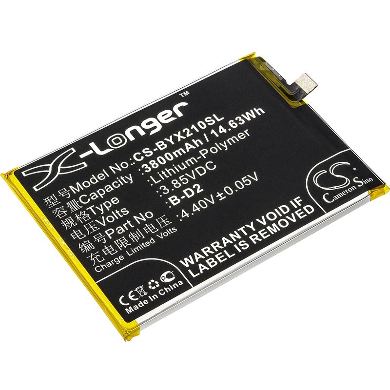 Li-Polymer Battery fits Bbk, vivo x20 plus, vivo x20 plus a, vivo x20 plus a dual sim 3.85V, 3800mAh Mobile & SmartPhone Cameron Sino Technology Limited