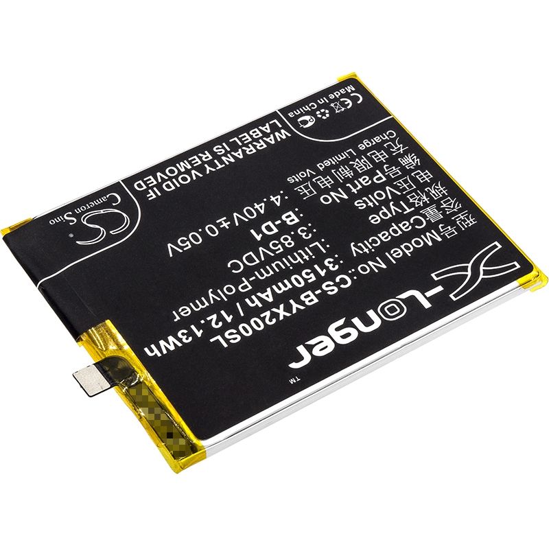 Li-Polymer Battery fits Bbk, vivo x20a, vivo x20a dual sim, vivo x20a dual sim td-lte 3.85V, 3150mAh Mobile & SmartPhone Cameron Sino Technology Limited